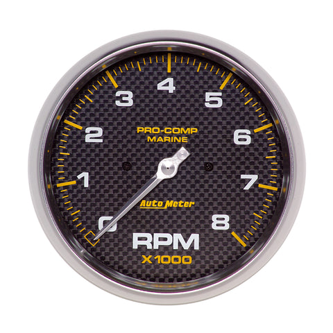 5" IN-DASH TACHOMETER 0-8000 RPM MARINE CARBON FIBER