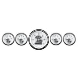 5 PC. GAUGE KIT 3-3/8" & 2-1/16" ELEC. SPEEDO W/ WHEEL ODO PRESTIGE PEARL