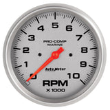 5" IN-DASH TACHOMETER 0-10000 RPM MARINE SILVER ULTRA-LITE