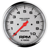 5" IN-DASH TACHOMETER 0-10000 RPM MARINE CHROME ULTRA-LITE