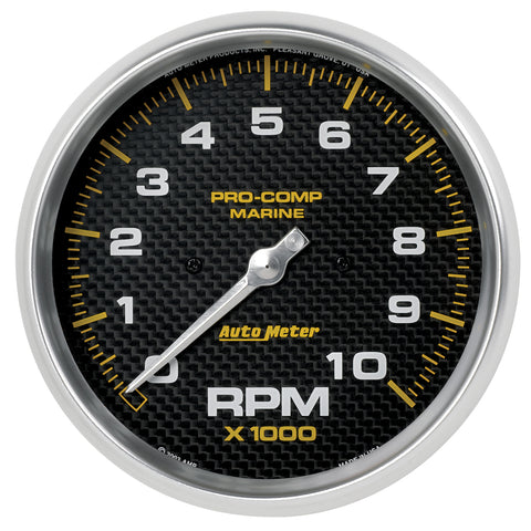 5" IN-DASH TACHOMETER 0-10000 RPM MARINE CARBON FIBER