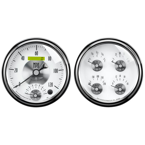 2 PC. GAUGE KIT 5" QUAD & TACH/SPEEDO 240-33 O PRESTIGE PEARL