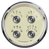 5" QUAD GAUGE 100 PSI/100-250 °F/8-18V/0-90 O PRESTIGE ANTIQUE IVORY