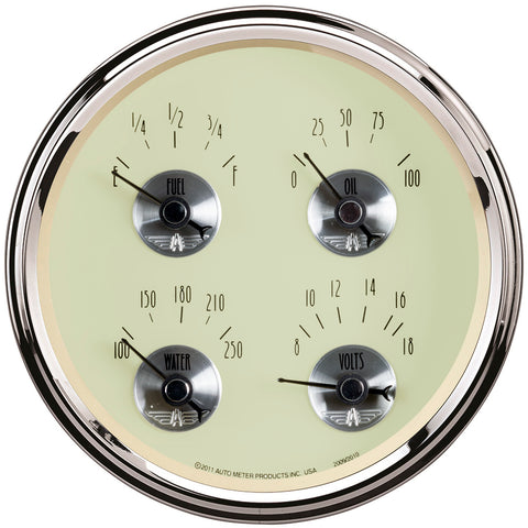 5" QUAD GAUGE 100 PSI/100-250 °F/8-18V/240-33 O PRESTIGE ANTIQUE IVORY