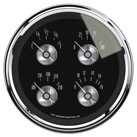 5" QUAD GAUGE 100 PSI/100-250 °F/8-18V/240-33 O PRESTIGE BLACK DIAMOND