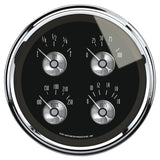 5" QUAD GAUGE 100 PSI/100-250 °F/8-18V/0-90 O PRESTIGE BLACK DIAMOND