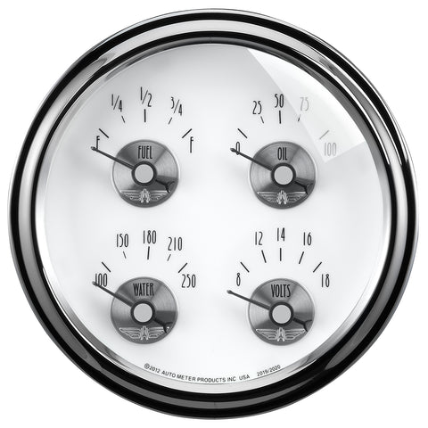 5" QUAD GAUGE 100 PSI/100-250 °F/8-18V/0-90 O PRESTIGE PEARL