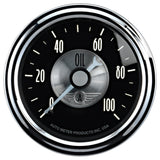 2-1/16" OIL PRESSURE 0-100 PSI PRESTIGE BLACK DIAMOND