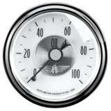 2-1/16" OIL PRESSURE 0-100 PSI PRESTIGE PEARL