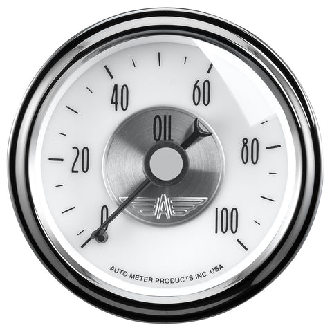 2-1/16" OIL PRESSURE 0-100 PSI PRESTIGE PEARL