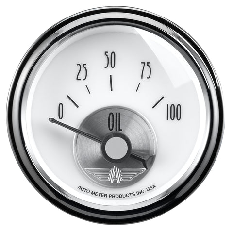 2-1/16" OIL PRESSURE 0-100 PSI PRESTIGE PEARL