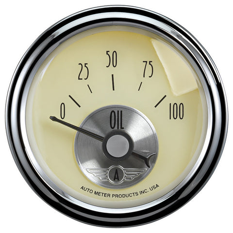2-1/16" OIL PRESSURE 0-100 PSI PRESTIGE ANTIQUE IVORY