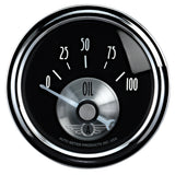 2-1/16" OIL PRESSURE 0-100 PSI PRESTIGE BLACK DIAMOND