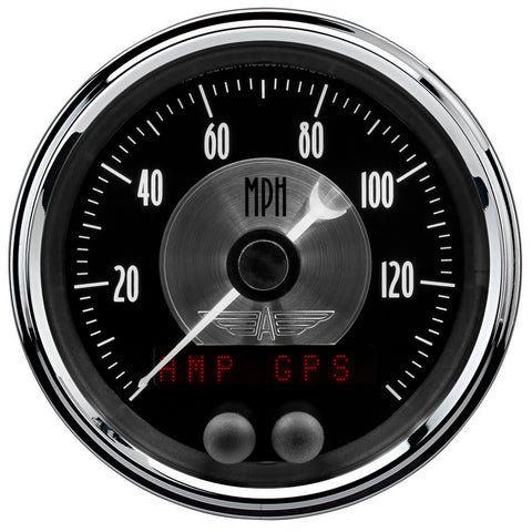 3 3/8" SPEEDOMETER 140 MPH GPS PRESTIGE BLK. DIAMOND