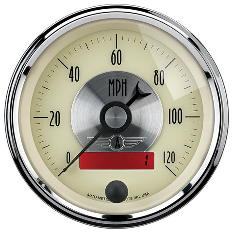 3-3/8" SPEEDOMETER 0-120 MPH PRESTIGE ANTIQUE IVORY