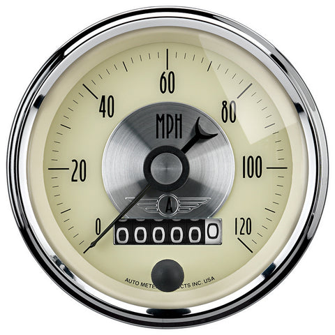 3-3/8" SPEEDOMETER 0-120 MPH PRESTIGE ANTIQUE IVORY