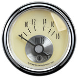2-1/16" VOLTMETER 8-18V PRESTIGE ANTIQUE IVORY