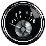2-1/16" VOLTMETER 8-18V PRESTIGE BLACK DIAMOND