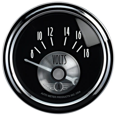 2-1/16" VOLTMETER 8-18V PRESTIGE BLACK DIAMOND