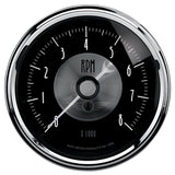 3-3/8" IN-DASH TACHOMETER 0-8000 RPM PRESTIGE BLACK DIAMOND