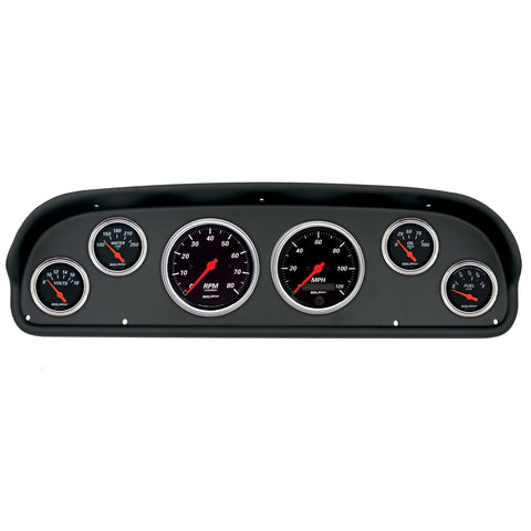 6 GAUGE DIRECT-FIT DASH KIT FORD F100 57-60 DESIGNER BLACK