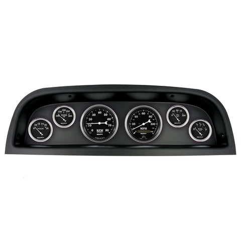 6 GAUGE DIRECT-FIT DASH KIT CHEVROLET TRUCK 60-63 OLD TYME BLACK