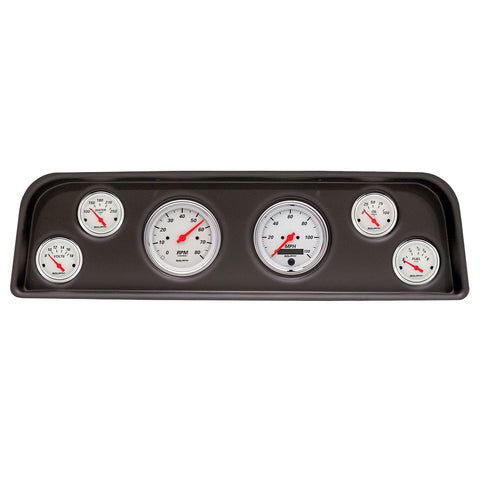 6 GAUGE DIRECT-FIT DASH KIT GMC TRUCK 60-66 ARCTIC WHITE