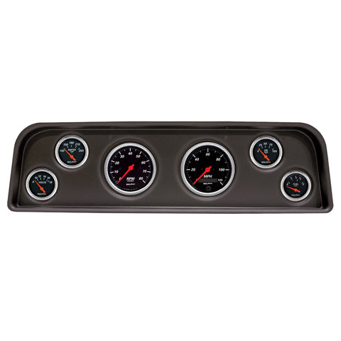 6 GAUGE DIRECT-FIT DASH KIT GMC TRUCK 60-66 DESIGNER BLACK