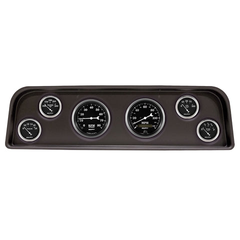 6 GAUGE DIRECT-FIT DASH KIT GMC TRUCK 60-66 OLD TYME BLACK