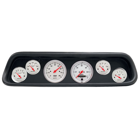 6 GAUGE DIRECT-FIT DASH KIT FORD MUSTANG 64-65 ARCTIC WHITE