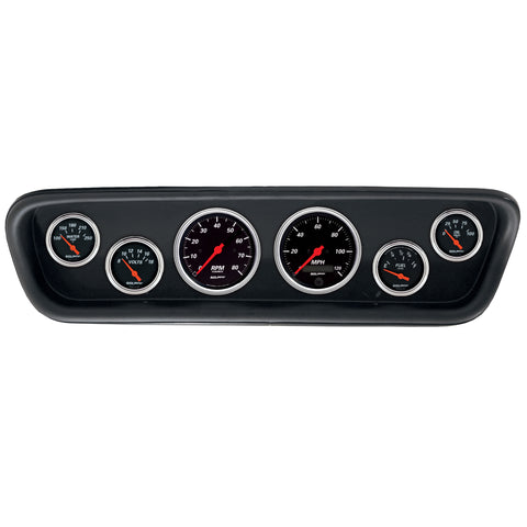 6 GAUGE DIRECT-FIT DASH KIT FORD MUSTANG 64-65 DESIGNER BLACK