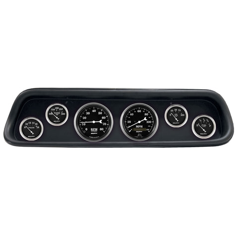 6 GAUGE DIRECT-FIT DASH KIT FORD MUSTANG 64-65 OLD TYME BLACK