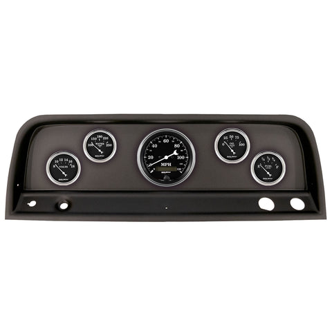 5 GAUGE DIRECT-FIT DASH KIT CHEVROLET TRUCK 64-66 OLD TYME BLACK