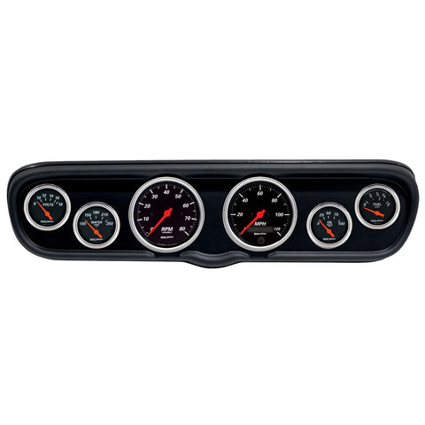 6 GAUGE DIRECT-FIT DASH KIT FORD MUSTANG 66 DESIGNER BLACK