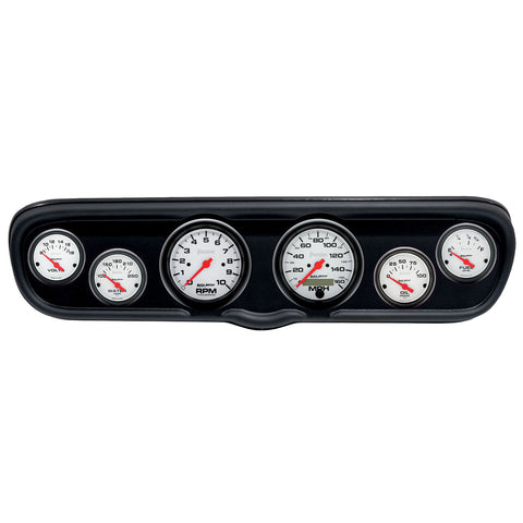 6 GAUGE DIRECT-FIT DASH KIT FORD MUSTANG 66 OLD TYME BLACK
