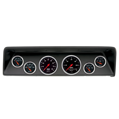 6 GAUGE DIRECT-FIT DASH KIT CHEVROLET NOVA 66-67 DESIGNER BLACK