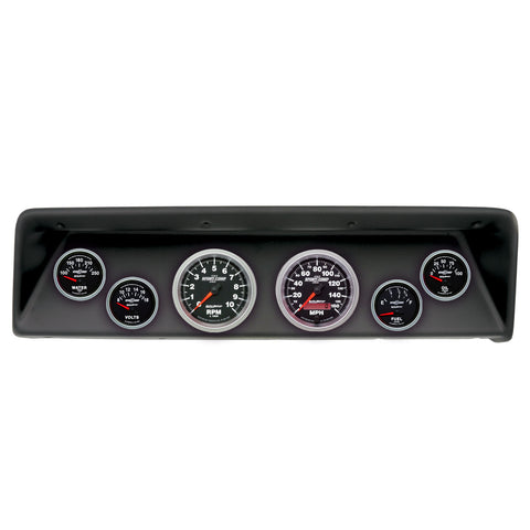6 GAUGE DIRECT-FIT DASH KIT CHEVROLET NOVA 66-67 SPORT-COMP II