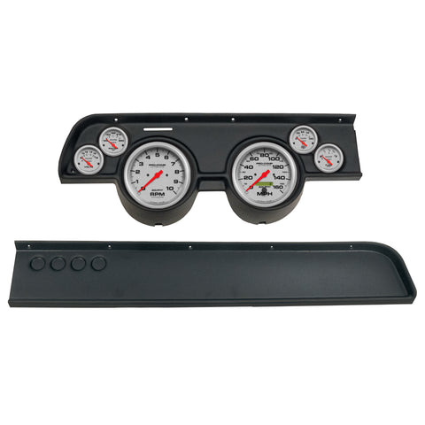 GAUGE KIT 6 PC (5" X2 2 1/16" X4) MERC COUGAR NO AC 67-68 ULTRA-LITE