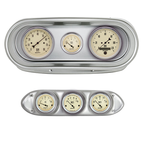 6 GAUGE DIRECT-FIT DASH KIT NOVA 62-65 ANTIQUE BEIGE