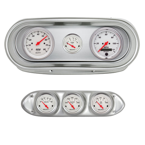 6 GAUGE DIRECT-FIT DASH KIT NOVA 62-65 ARCTIC WHITE