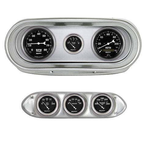 6 GAUGE DIRECT-FIT DASH KIT NOVA 62-65 OLD TYME BLACK