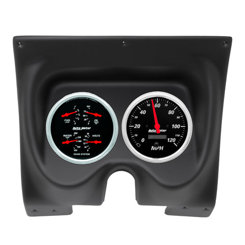 2 GAUGE DIRECT FIT DASH KIT CAMARO/FIREBIRD 67-68 DESIGNER BLACK