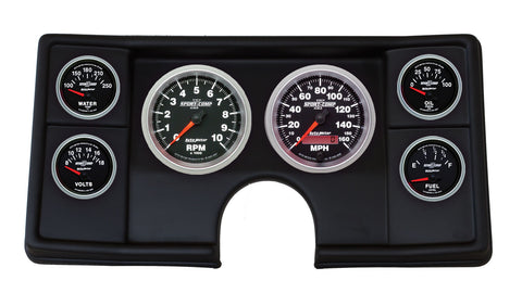6 GAUGE DIRECT FIT DASH KIT MALIBU/EL CAMINO/MONTECARLO 82-87 SPORT-COMP II