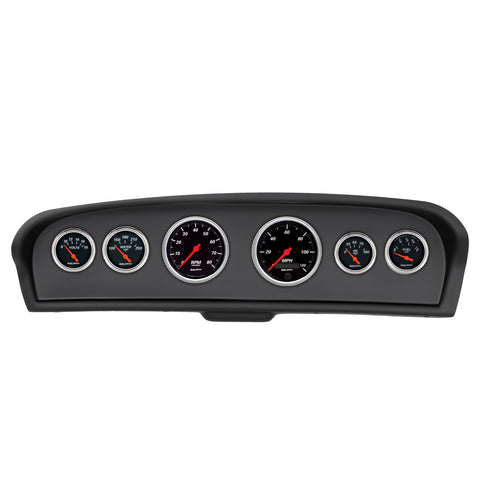 6 GAUGE DIRECT-FIT DASH KIT FORD TRUCK 61-66 DESIGNER BLACK