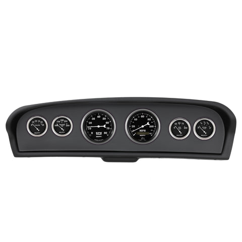 6 GAUGE DIRECT-FIT DASH KIT FORD TRUCK 61-66 OLD TYME BLACK
