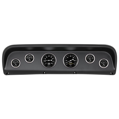 6 GAUGE DIRECT-FIT DASH KIT FORD TRUCK 67-72 OLD TYME BLACK