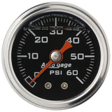 1-1/2" PRESSURE 0-60 PSI BLACK