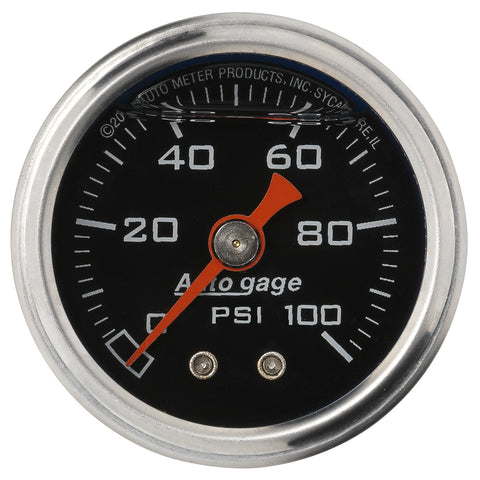 1-1/2" PRESSURE 0-100 PSI BLACK
