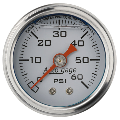 1-1/2" PRESSURE 0-60 PSI WHITE
