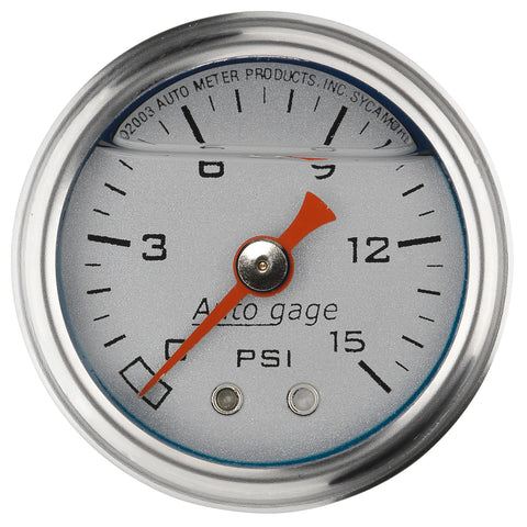 1-1/2" PRESSURE 0-15 PSI SILVER